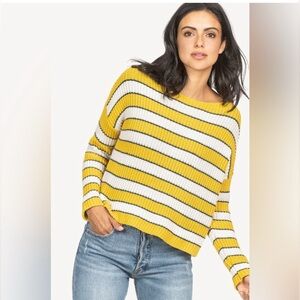 NWOT Lilla P Cropped, Boat Neck Long Sleeve Cozy Beautiful Sweater SZ Large